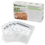 FoodSaver Reusable Vacuum Zipper Bags | 950 ml | For FoodSaver Food Vacuum Sealers | BPA-Free | 26 Count