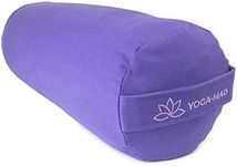 Yoga-Mad Yoga Bolster, Eco Friendly Buckwheat Bolster, 61cm x 23cm, Removable Washable Cover, Ideal for Yoga, Meditation and General Support