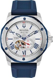 Bulova Orologio Analogico Automatico Uomo con Cinturino in Silicone 98A225