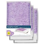 PetSafe ScoopFree Crystal Litter Tray Refills – Lavender Scent – Disposable Tray – Includes Leak Protection & Low Tracking Litter – Absorbs Odours on Contact, 3 trays