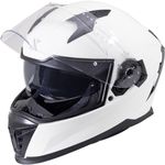 Shox Eclipse Solid Motorcycle Helmet L Gloss White