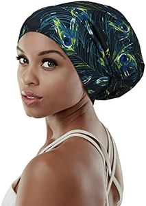 Sleeping Cap,Satin Silk Liner Long Hair Women Braids Soft Bamboo Viscose Blue Camo
