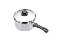 KitchenCraft Extra Deep Induction Saucepan with Lid, 12cm Stainless Steel Pan, Silver