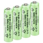 CICMOD AAA Rechargeable Batteries Ni-MH Solar Light Batteries 4 Pack 1.2V 600mAh for Outdoor Garden Decorative Lights