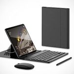 𝐏𝐢𝐱𝐞𝐥 𝐅𝐨𝐥𝐝 𝐂𝐚𝐬𝐞 with Bluetooth Keyboard Set, Leather Pixel Fold Keyboard Case&Hoslter [Keyboard&Case+Mouse+Capacitive Pen], Light Office Set Suitable for Google Pixel Fold Phone(Black)