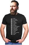 Tstars Funny Gifts for Beard Lovers Beard Scale Bearded Shirt Dad Beard Men T-Shirt XXXXX-Large Black