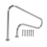 BORDSTRACT Swimming Pool Hand Rail, Stainless Steel Pool Stair Railing, Pool Entry Handrail, Grab Rails for Pools, Spas, Hot Springs, Water Parks(ST001)