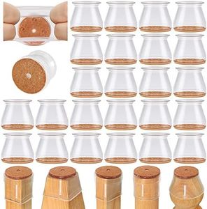 24 Pcs Chair Leg Floor Protectors for Hardwood Floors Silicone Covers to Protect Wood Tile Floors Felt Pads Furniture Leg Caps Non Slip Reduce Noise (Fit:1.3"-2")