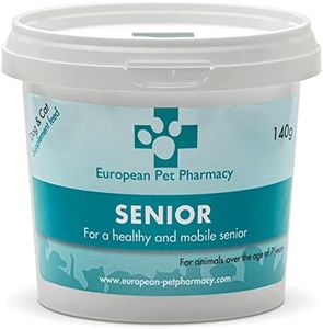 European Pet Pharmacy Aceite de Pescado con Omega 3 Perros/Gatos – Aceite de Pescado con Omega 3 para Articulaciones de Perros y Gatos – Alivio Picor de Piel (Senior - 140g)