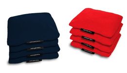 SureFire Traditional Regulation Cornhole Bags (Duck Cloth, Corn-Filled, 16 oz) - Set of 8, Navy/Red