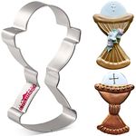 LILIAO Chalice Cookie Cutter Holy Cup Christian Baptism Fondant Biscuit Cutter - 2.3 x 4.1 inches - Stainless Steel