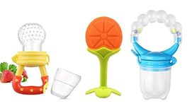 Gilli Shopee Baby Silicone Fruit Shape Teether for Baby 6-12 Months| Baby Teether 3-6 Months Babies| Teether Teether for 6 to 12 Months Baby Bpa Free Combo Pack (Multi-5)