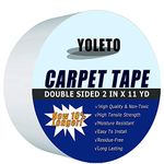 YOLETO Carpet Tape Double Sided - Solution for Securing Rugs, Tiles, Wood & More with Superior Adhesion, Residue-Free Removal, Anti-Slip Design & Versatile Use-50 mm x 10m