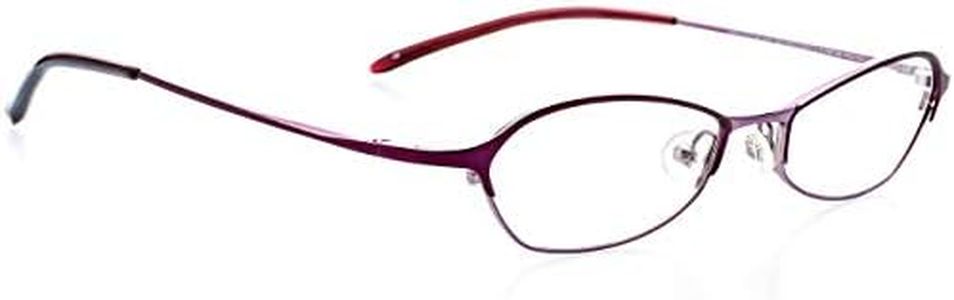 Hit Notion Geometric Oval Prescription Eyeglass Frames for Women - Metal Full Rim - Purple Haze - 51-16-140 - Lightweight Comfortable Fit