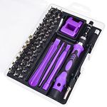 Precision Screwdriver Set, 52 in 1 Small Screw Driver Tool Kit, Professional Repair Tool Kit Plastic Screwdriver Toolbox, Purple, 1 Set