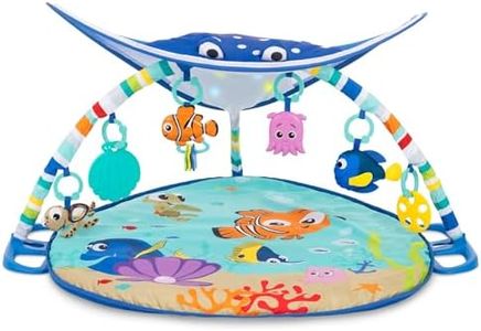 Bright Starts, Disney Baby, Finding Nemo Ocean Lights Baby Activity Gym and Play Mat with Detachable Toys, Sound and Music, Ages Newborn +