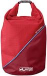 Kurgo Dog Food Travel Bag | Pet Food Travel Storage Container | Dog Travel Accessories for Camping | Easy to Clean | BPA Free | Foldable | Holds 5 Pounds | Kibble Carrier | Coastal Blue & Chili Red