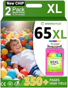 greencycle Remanufactured Ink Cartridge Replacement for HP 65 65xl Compatible for Envy 5055 5052 Deskjet 2655 3755 2622 2624 3758 3752 3732 3730 3722 3721 Printer (2 Pack, Tri-Color)