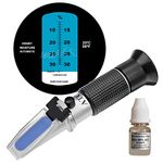 HHTEC Beekeepers Refractometer Honey 12-30% Water Moist Hand Refractometer for Honey 5 Times Improved Accuracy with ATC Function