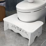 Toilet Stool, Squatting Poop Foot Stool,7'' Height Toilet Assistance Step Stool Heavy Duty,Toilet Step Stool Correct Toilet Posture, Bathroom Stool for Adults Children