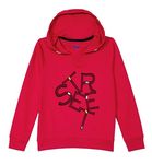 Amazon Brand - Jam & Honey Boy's Cotton, Polyester Hooded Lightweight Sweatshirt (JHAW19BSWT938_Red 4_9 Years-10 Years)