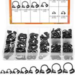 Rustark 120 Pcs 8 Sizes Heavy Duty Hose Clamps Assortment Kit Speedy Double Snap Grip Nylon Plastic Adjustable Fuel Line Clamp for Plumbing, Automotive and Mechanical Application (Black)