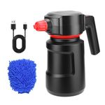 Sylvonette Electric Foam Sprayer 2L Car Wash Sprayer Electric Foam Cannon USB Rechargeable Battery Foamer Sprayer Rich Foam Cordless Portable Pump Sprayer Black