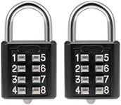 uxcell 8-Digit Combination Padlock Push Button Lock for Locker Cabinet Black 2Pcs