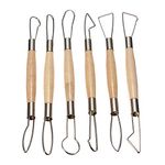 SHB 6 PCS Useful Clay Carving Tools Regular Flat Wire Cutter DIY Sculpture Clay Pottery Sculpture Tools Set