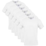 Gildan Men's Crew T-Shirt 6 Pack, White, Medium