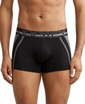 Jockey US21 Men's Super Combed Cotton Elastane Stretch Solid Trunk with Ultrasoft Waistband_Black_S