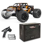 HAIBOXING 1:18 Scale RC Monster Truck 18859E 36km/h Speed 4X4 Off Road Remote Control Truck,Waterproof Electric Powered RC Cars All Terrain Toys Vehicles with 2 Batteries,Xmas Gifts for kid and Adults