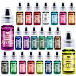 Food Coloring Set - 22 Vivid Colors Liquid Food Coloring for Baking, Cake Decorating, Cookie, Fondant and Macaron - Tasteless Food Color Dye for DIY Slime Making and Crafts - .25 fl. oz. Bottles