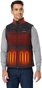 ORORO Men's Lightweight Heated Vest with Battery Pack (Black,L)