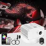 CHINLY Bluetooth Twinkle 10W RGBW APP/Remote LED Fiber Optic Star Ceiling Lights Kit 200pcs 0.75mm 6.5ft Optical Fiber+5 Crystals