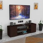 NorthWood Narzo Tv Unit (Engineered Wood) /Led TV Stand/TV Cabinet with Wall Shelves/Display Cabinet/Decor Shelf - (Fits Upto 55" TV) (Wenge) D.I.Y.