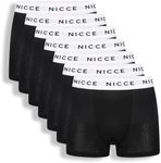 Nicce Mens 'Borwis' Soft Cotton Boxer Shorts, 7 Pack, L, Assorted