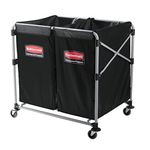 Rubbermaid 1881781 Collapsible X-Cart, 8 Bushels, Multi-Stream, Black, 35.7" x 2.665" x 2.665"