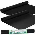 Warome Silicone Mat, 2 Pack Kitchen Counter Mat, 47"x23.6" Silicone Mats for Kitchen Counter, Large Countertop Protector Mat, Heat Resistant Silicone Placemats- Black