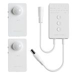 RAYZEEK Wireless Motion Sensor Controller Kit,12/24VDC Mini RF Wireless Led Strip Lights Controller with PIR Sensor,for Stairs,Gun Safe,Under Bed,Garage(1 ×Controller+2 ×Motion Sensor)