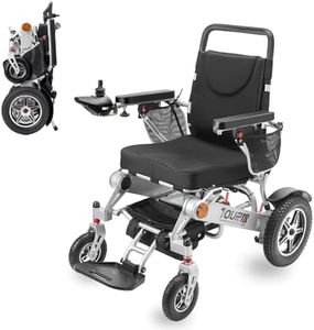 Corse Motility 2024 Tourist Discovery Electric Wheelchair for Adults with - All Terrain Power Motorized Wheelchair, Dual 300W Motors, 18 Miles Long Travel Range (Silver, 12AH)