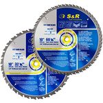 S&R 10-Inch Miter/Table Saw Blades, 60-Tooth Crosscutting & 32-Tooth Multi Use, Combo Pack for Maximum Versatility