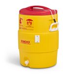 Igloo Industrial Beverage Cooler, 10 Gallon, Yellow/Red/White