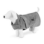 Navaris Dog Bathrobe - Dog Pet Bath Robe Microfiber Towel for Drying Dogs Puppy Puppies Small Pets - Portable Dog Towel