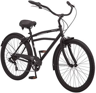 Schwinn Huron Men's Cruiser Bike, 7-Speed, 26" Wheels, Black, One Size