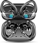 Wireless Earbuds, Bluetooth 5.4 Headphones Sports, 50 Hours Long Battery Life, Dual LED Display, 1.5 Hours Fast Charging, IP7 Waterproof, CVC 8.0 Noise Cancelling Wireless Earphones with Microphone