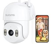 blurams 2K Security Camera Outdoor, 360° PTZ Cameras for Home Security Outside with Motion Detection Tracking, Color Night Vision, Two-Way Audio, IP66 Weatherproof, 2.4GHz Wi-Fi, Works with Alexa