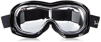 Pacific Coast Airfoil Padded 'Fit Over Glasses' Riding Goggles (Black Frame/Clear Lens) (9305)