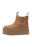 UGG Womens Classic Mini Side Logo II, Chestnut, 8