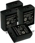 HomeSpot UL-Listed Universal US 5V1A USB Wall Charger Plug in-Door Power AC Adapter for Travel Office Home Use - 4 Pack
